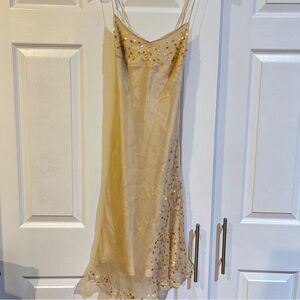 Silk Gold Embellished Dress